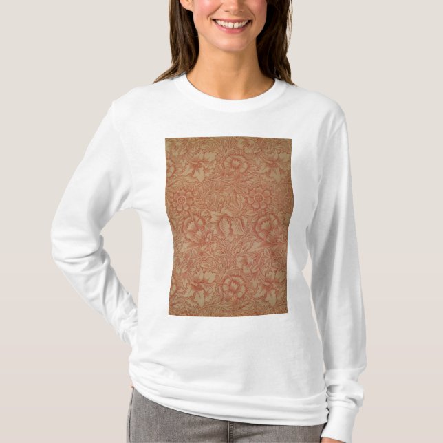 Camiseta Adormidera rosa (de William Morris) (Patrón de épo (Anverso)