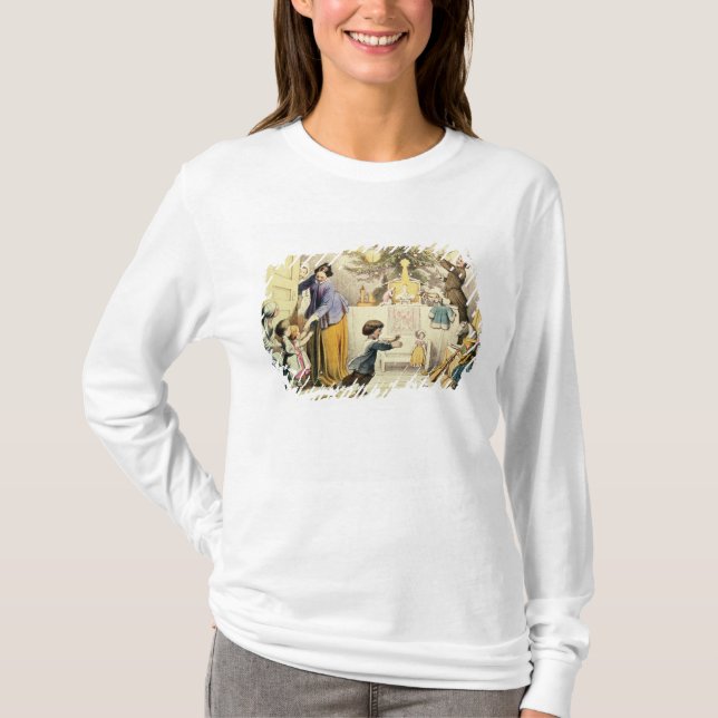 Camiseta Adornamiento del árbol de navidad (Anverso)
