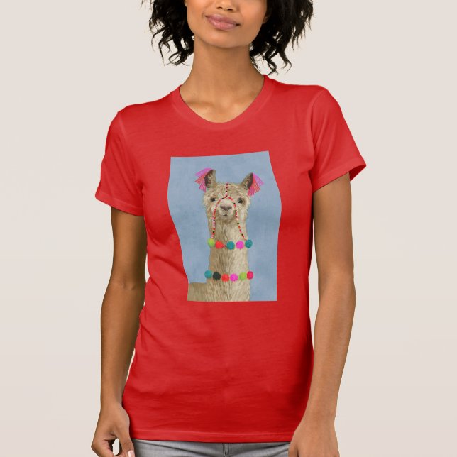 Camiseta Adorned Llama - Beige (Anverso)