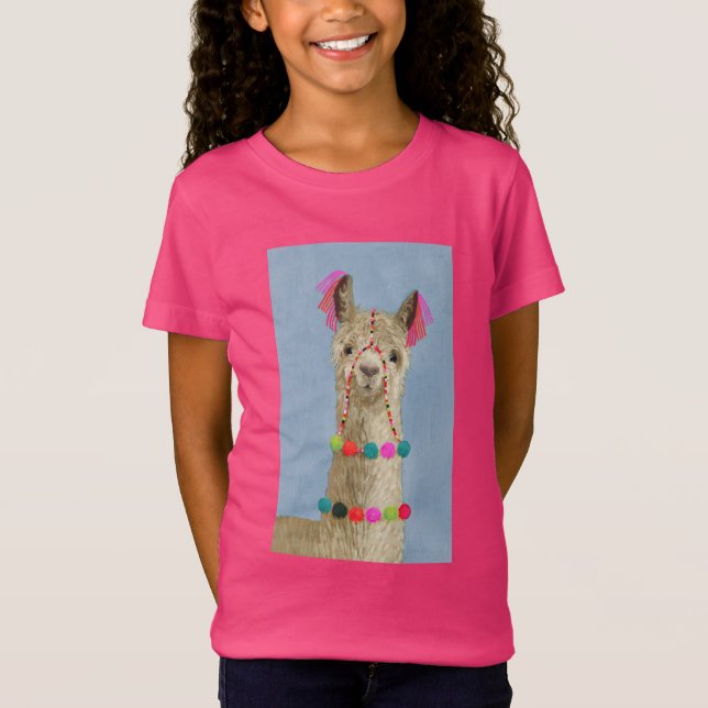 Camiseta Adorned Llama - Beige (Anverso)