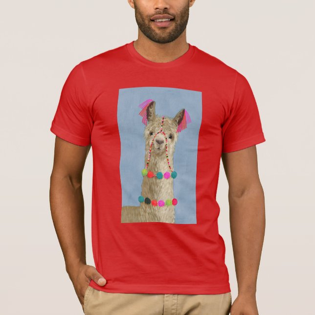 Camiseta Adorned Llama - Beige (Anverso)