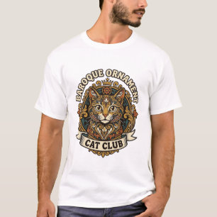 Camiseta Adorno barroco gato regalo amante de los gatos - A