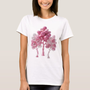 Camiseta Adorno de árbol de globos de plata de moda Arte de