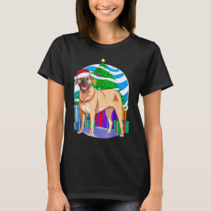 Camiseta Adorno de árbol de Navidad de Santa Bullmastiff li