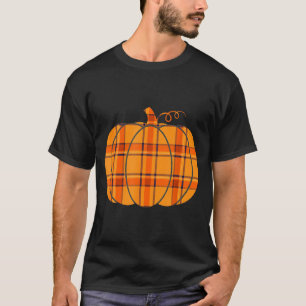 Camiseta Adorno de calabaza de cuadros de Halloween de acci