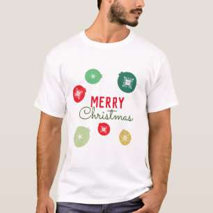 Camiseta Adorno de copos de nieve de Navidad alegre