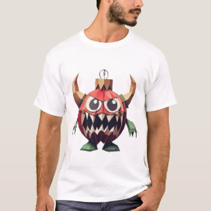 Camiseta Adorno de demonio monstruo arte de Navidad espeluz