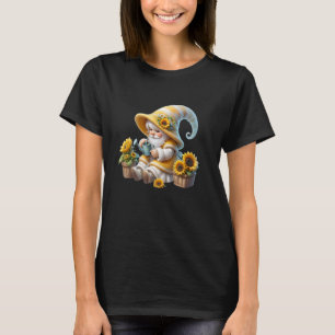 Camiseta Adorno de gnomo girasol lindo para mamá que ama el