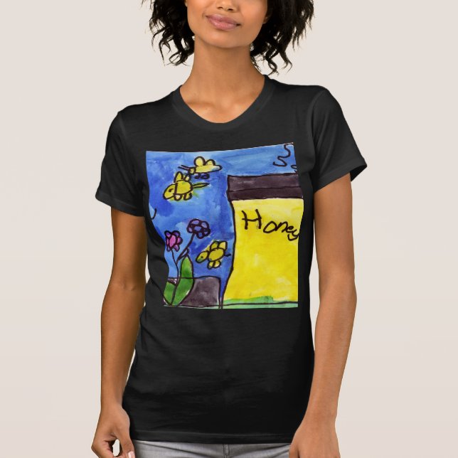 Camiseta Adorno de la miel y de las abejas (Anverso)