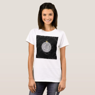 Camiseta Adorno de Navidad de Bola de Disco Elegante