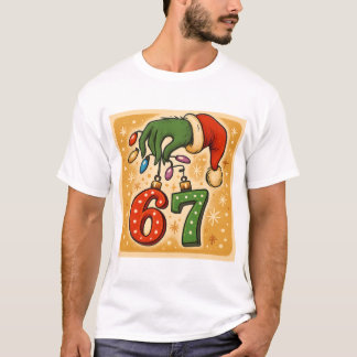 Camiseta Adorno de Navidad de Mano 6 7 Fiesta Divertida de