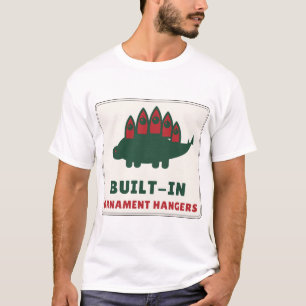 Camiseta Adornos Colgantes Incorporados Stegosaurus Navidad