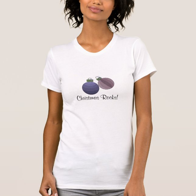 Camiseta Adornos de Navidad Rocas de Navidad (Anverso)