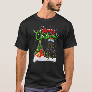 Camiseta Adornos de Navidad Santa Doberman Pinscher Perro C