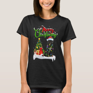 Camiseta Adornos de Navidad Santa Perro de Agua Portugués N