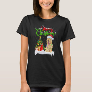 Camiseta Adornos de Navidad Santa Perro Terrier Trigo Navid