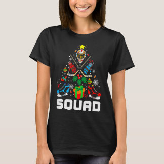 Camiseta Adornos divertidos de árbol de Navidad de hockey d