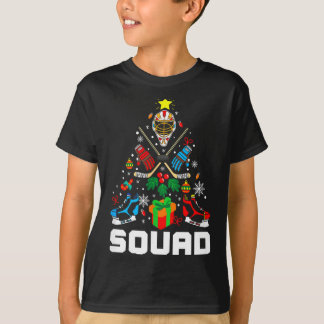 Camiseta Adornos divertidos de árbol de Navidad de hockey d