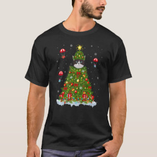 Camiseta Adornos Luces Árbol Navidad Santa Gato Himalayo C