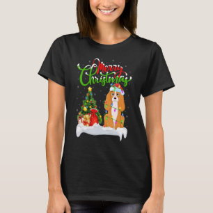 Camiseta Adornos Navideños Santa Perro Cocker Spaniel Navid