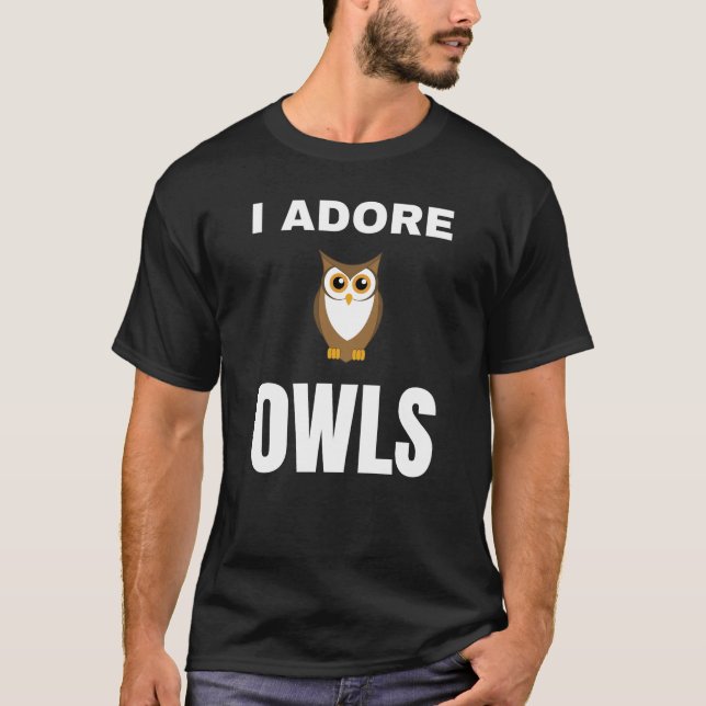 Camiseta Adoro a los búhos (Anverso)