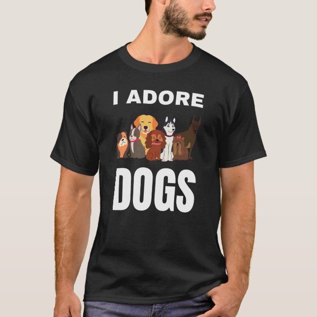 Camiseta Adoro a los perros (Anverso)