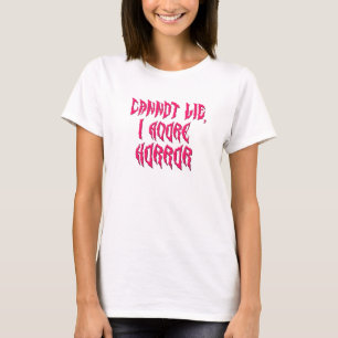 Camiseta Adoro el Terror (Texto Rosa)