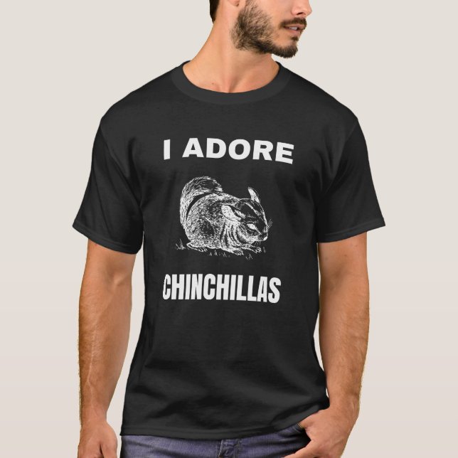 Camiseta Adoro las chinchillas (Anverso)