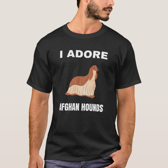 Camiseta Adoro los Hounds afganos (Anverso)