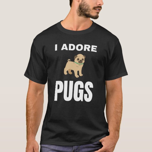 Camiseta Adoro Pugs (Anverso)