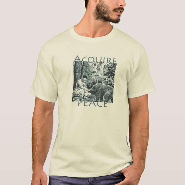 Camiseta Adquiera la paz - Seraphim del St. de Sarov y (Anverso)