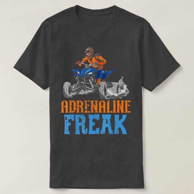 Camiseta Adrenaline Freak ATV Rider Quad Bike Offroading Mu (Diseño del anverso)