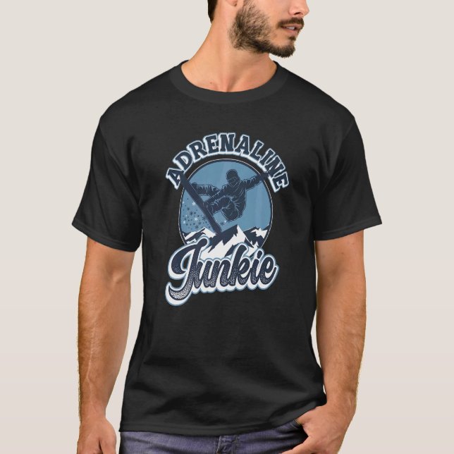 Camiseta Adrenaline Junkie Extreme Snowboard 1 (Anverso)