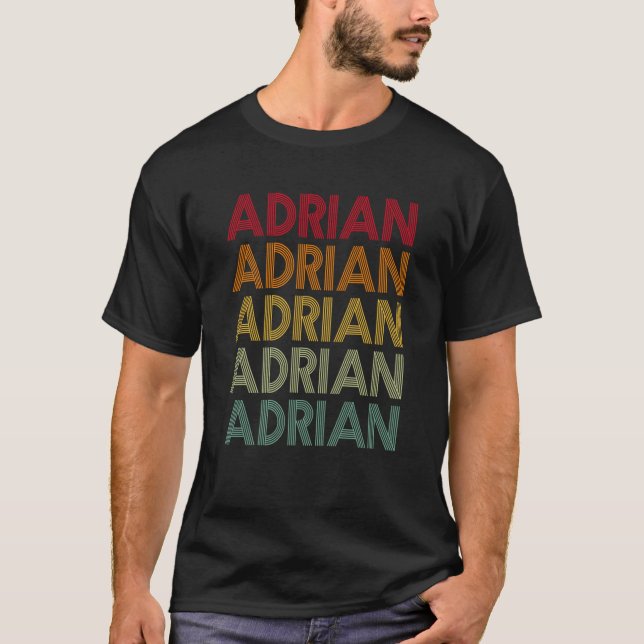 Camiseta Adrian Retro Name Humor Nickname (Anverso)