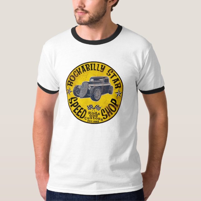 Camiseta Aduanas y coches de carreras (Anverso)