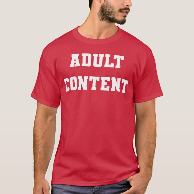Camiseta Adult Content - vintage (Anverso)
