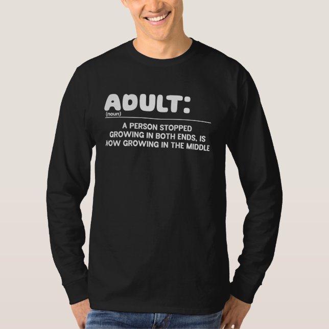 Camiseta Adult Definition Hilarious Gag Dictionary  Person (Anverso)