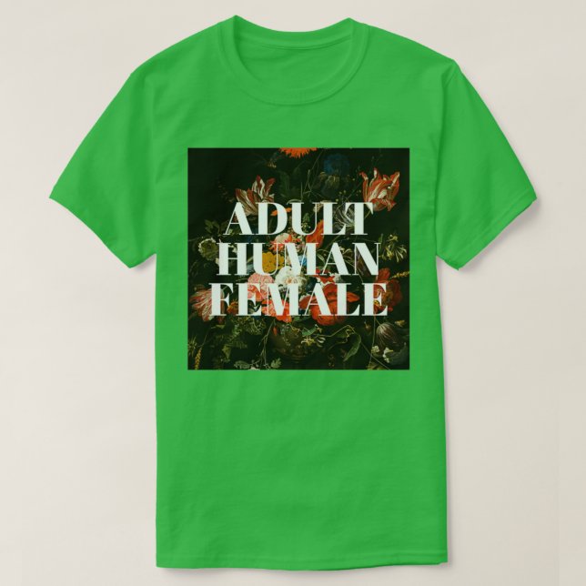 Camiseta Adult human female Renaissance flowers (Diseño del anverso)