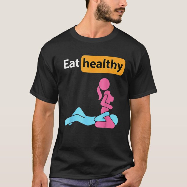 Camiseta Adult Humor Eating Healthy Valentine's Day Women M (Anverso)
