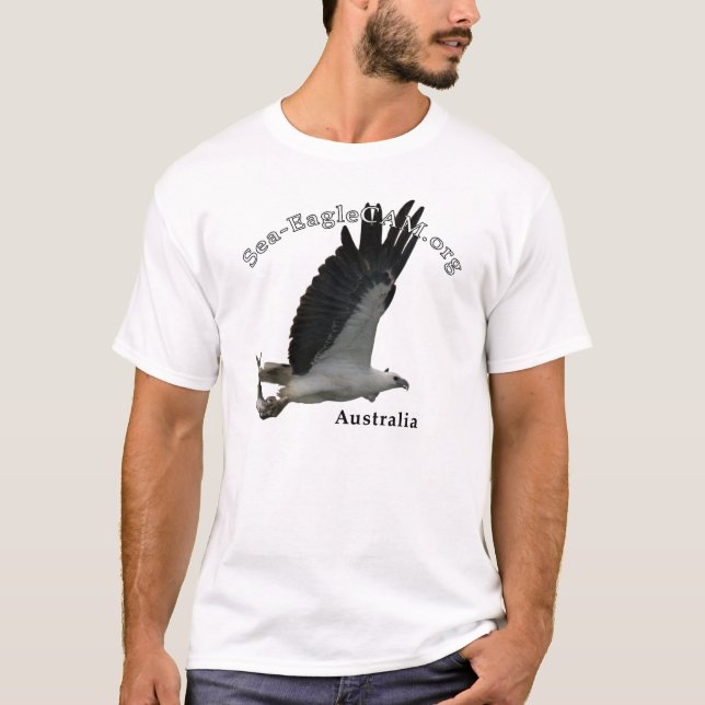 Camiseta adulta de Mar-Eagle de la pesca (Anverso)