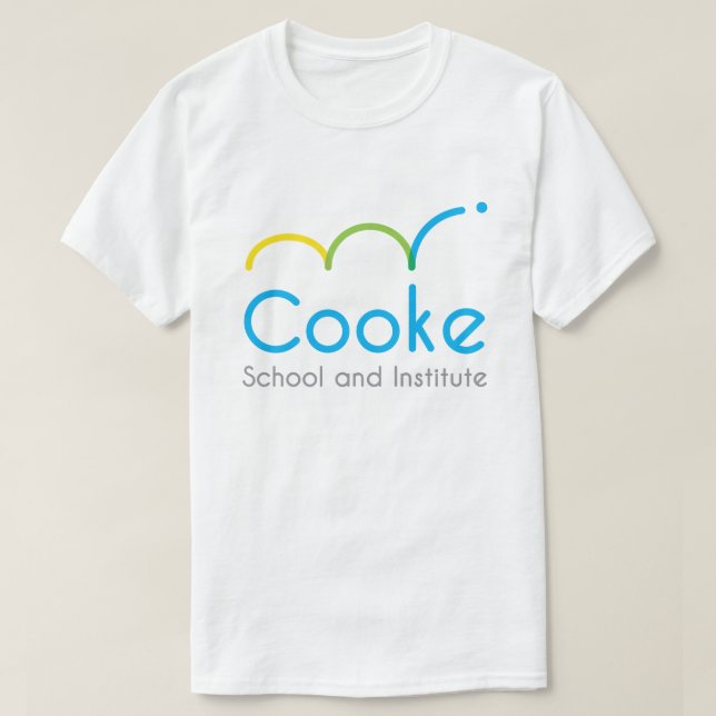 Camiseta ADULTA del logotipo de Cooke, blanca (Diseño del anverso)