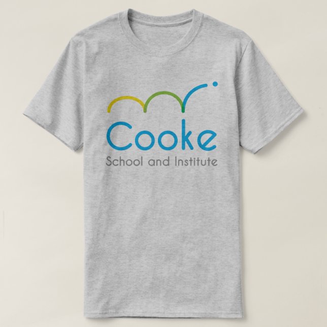Camiseta ADULTA del logotipo de Cooke, gris (Diseño del anverso)