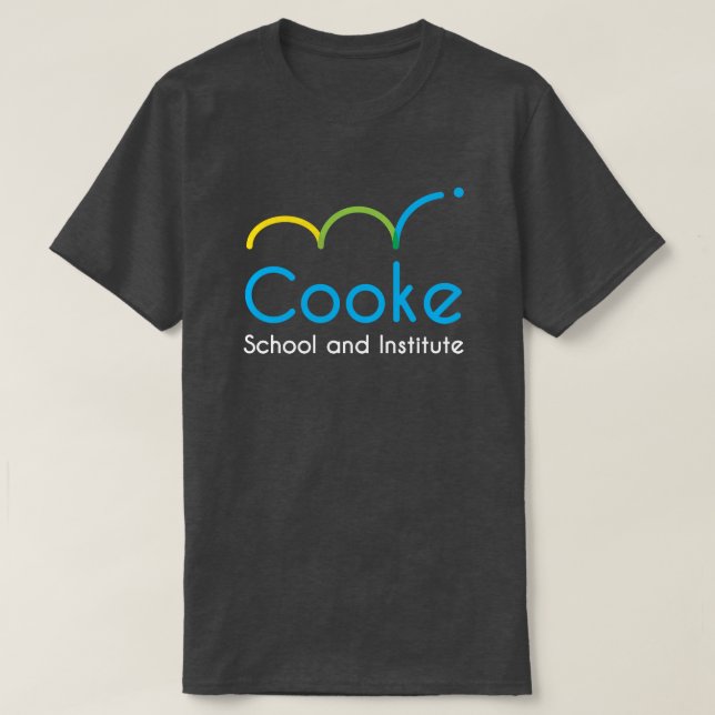 Camiseta ADULTA del logotipo de Cooke, gris oscuro (Diseño del anverso)