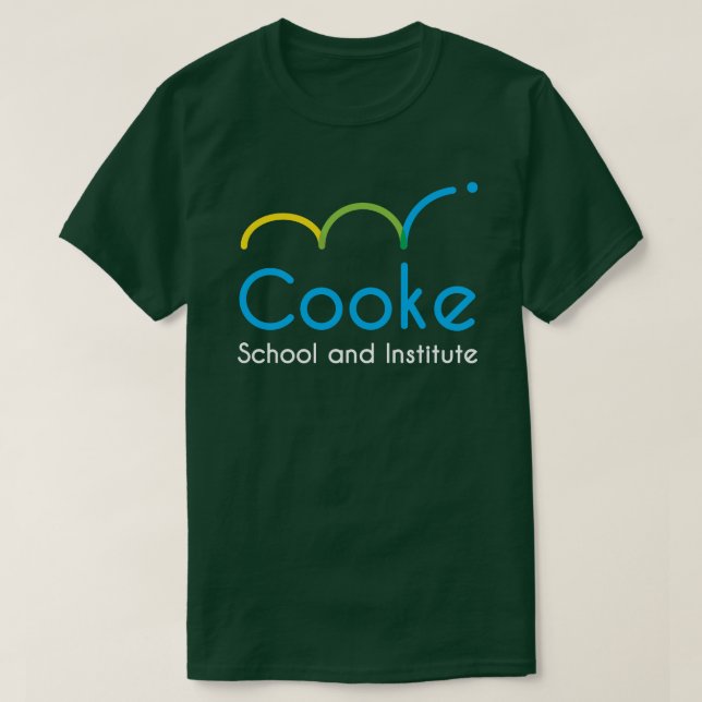Camiseta ADULTA del logotipo de Cooke, verde (Diseño del anverso)
