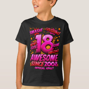 Camiseta Adulto de 18 años para chicos Cumpleaños de 18 año
