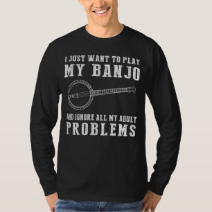 Camiseta "Adulto inmóvil: ¡Abraza la fuga del banjo!"
