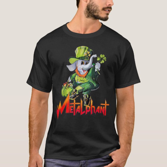 Camiseta Adulto Metalphant St. Phantrick (colores oscuros) (Anverso)