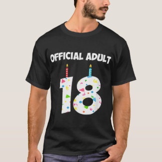 Camiseta Adulto oficial de cumpleaños número 18 años