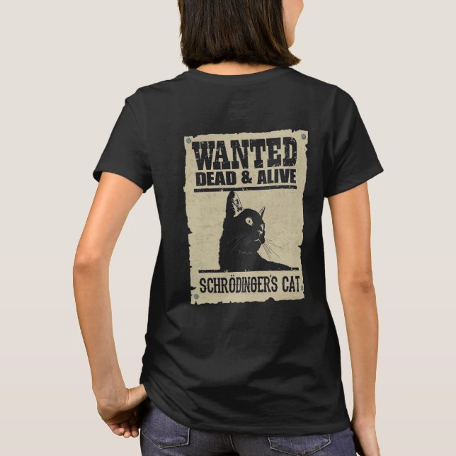 Camiseta Adulto Schrodinger's Cat - Dark - Back (Reverso)