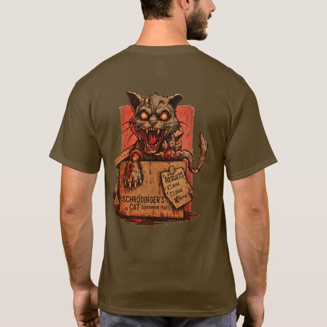 Camiseta Adulto Schrodinger's Zombie Cat - Back (Reverso)